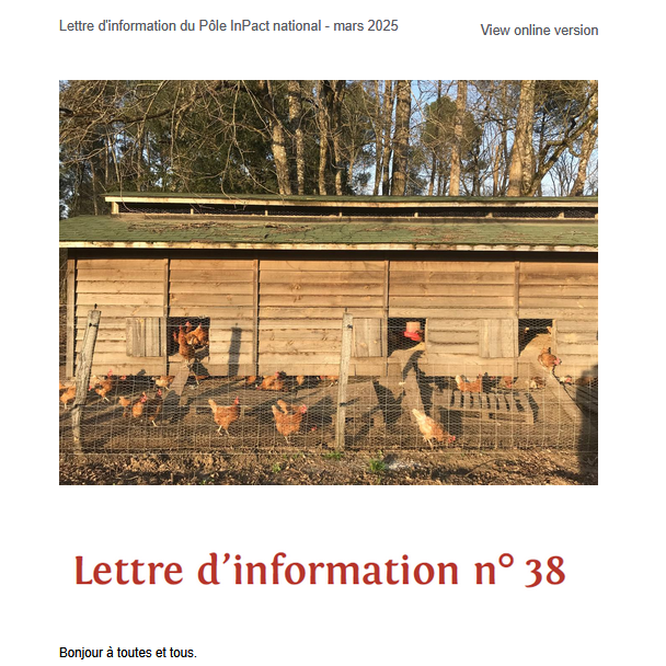 Lettre d'information n°38, mars 2025